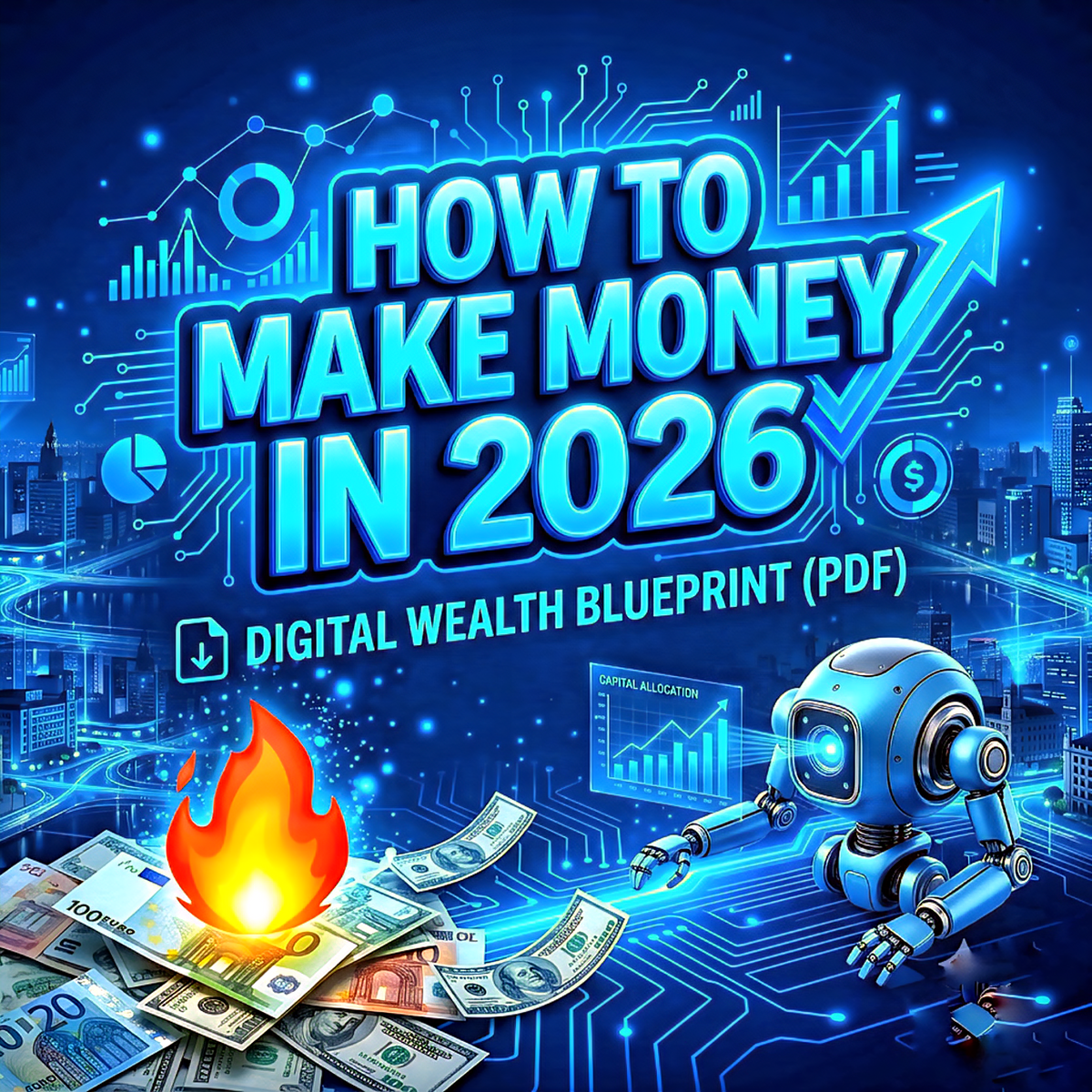 How to Make Money in 2026 Digital Download PDF Guide, Wealth Blueprint, AI Income Strategies, Solopreneur Guide, Instant Download
