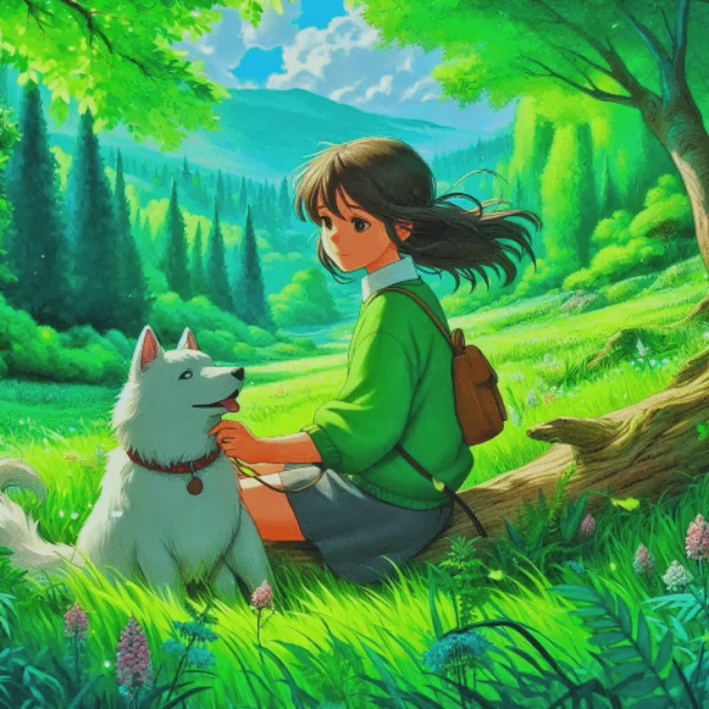GHIBLI Vibes Digital Prints: 20 HD PNGs - Enchanting Nature & Beloved Pets | Cute Animals & Scenic Landscapes