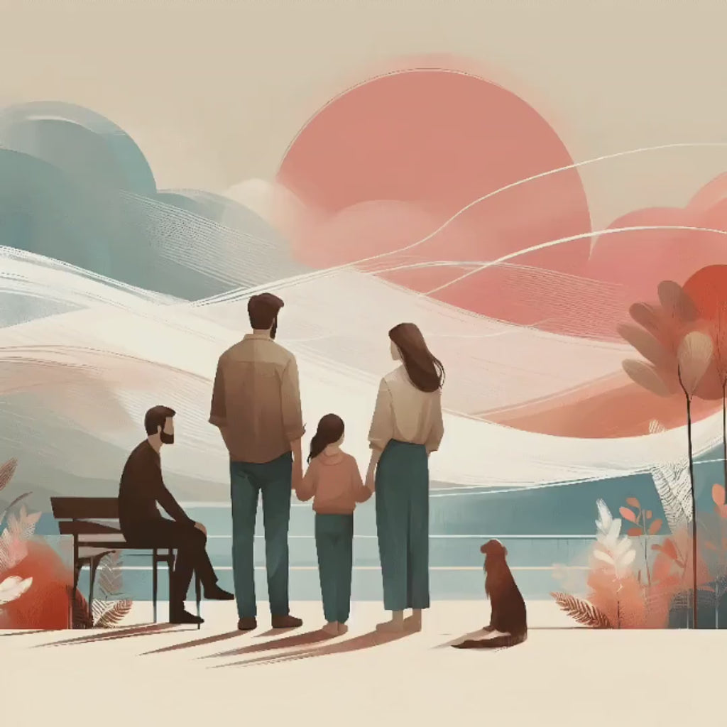 Contemporary Art - 20 Digital Illustrations - Family, Love, Pets And Abstract Designs | High-Quality PNG Files | Printable Art, Instant Download
