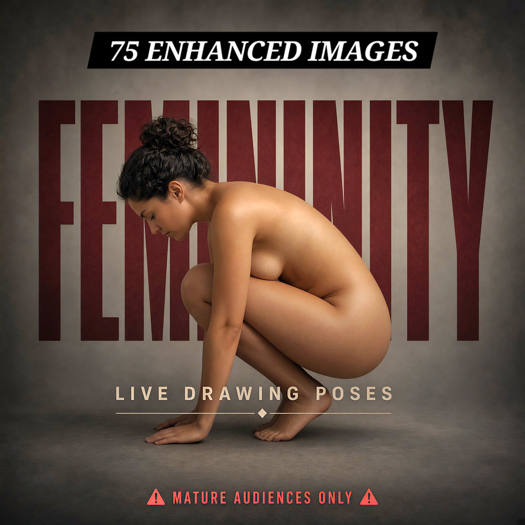 FEMININITY | 75 High-Res Nude Model Pose References for Figure Drawing