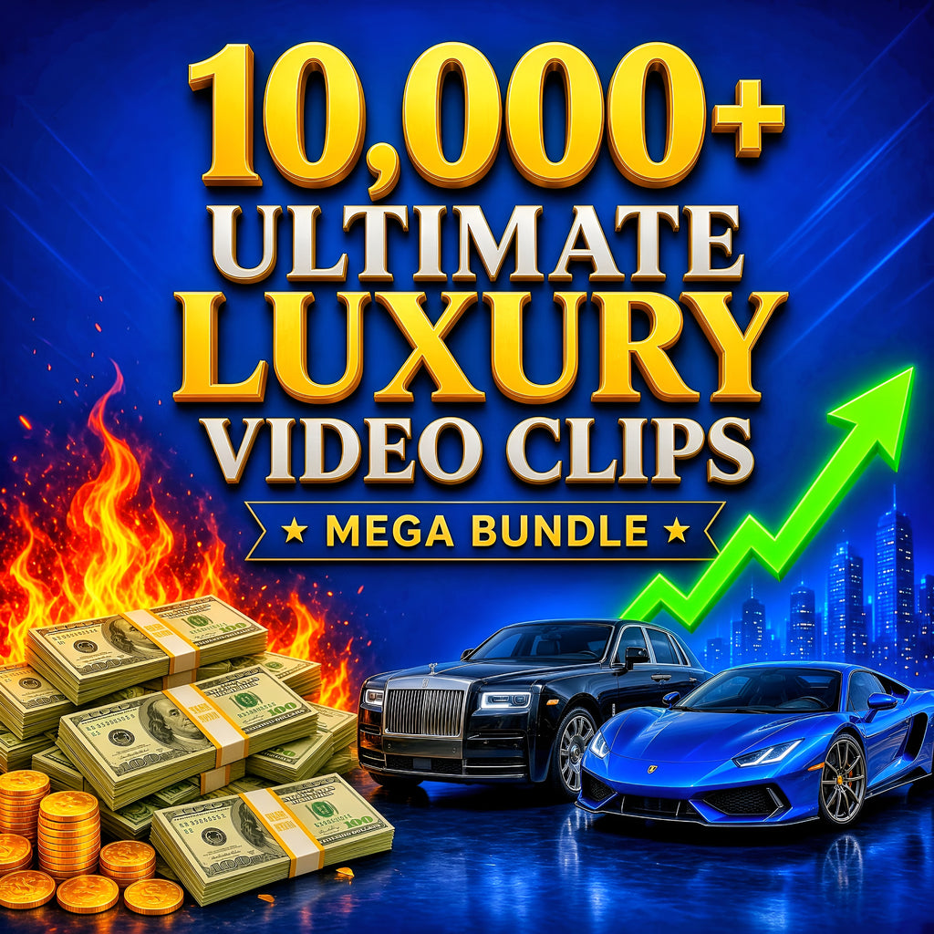 10,000+ Ultimate Luxury Video Clips Mega Bundle | Faceless Aesthetic Reels, Shorts & TikTok Footage (HD 4K Content Bank)