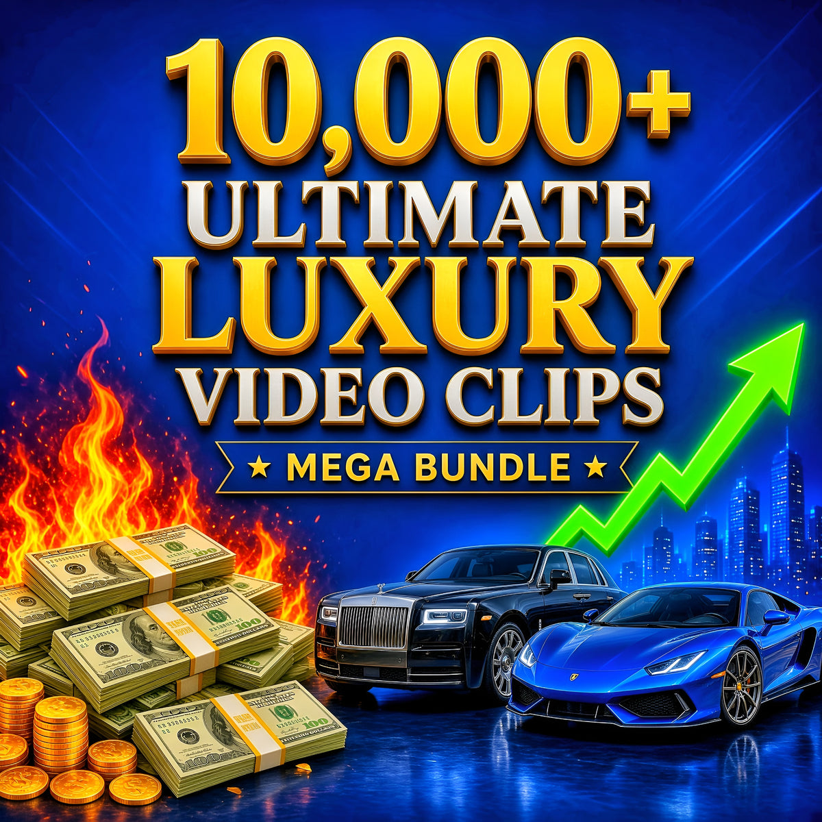10,000+ Ultimate Luxury Video Clips Mega Bundle | Faceless Aesthetic Reels, Shorts & TikTok Footage (HD 4K Content Bank)