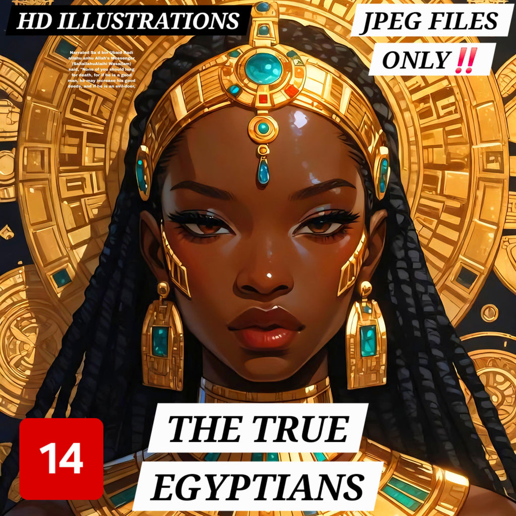 Nubian Queen Art Print, Afrocentric Royal Illustrations, Black History Decor (Digital Download)