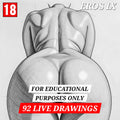 EROS IX Life Drawing Female Anatomy Sketches, Figurative Line Art Bundle (Digital Download)