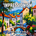 Impressionism Art Prints, Colorful Painting Wall Art (Digital Download)