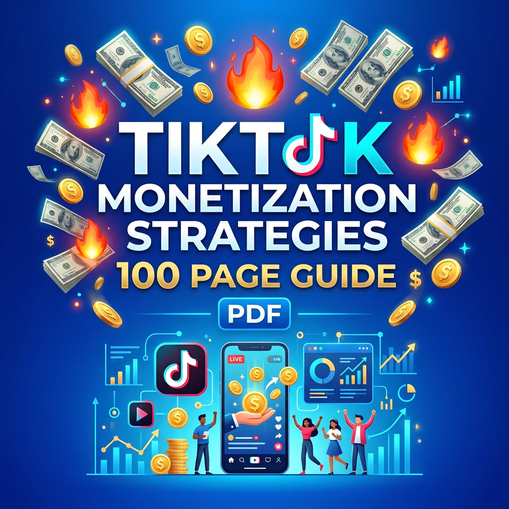 Profitable TikTok Monetization Blueprint (100-Page PDF Guide) – TikTok Shop Affiliate, Creator Rewards Program & Digital Product Funnels